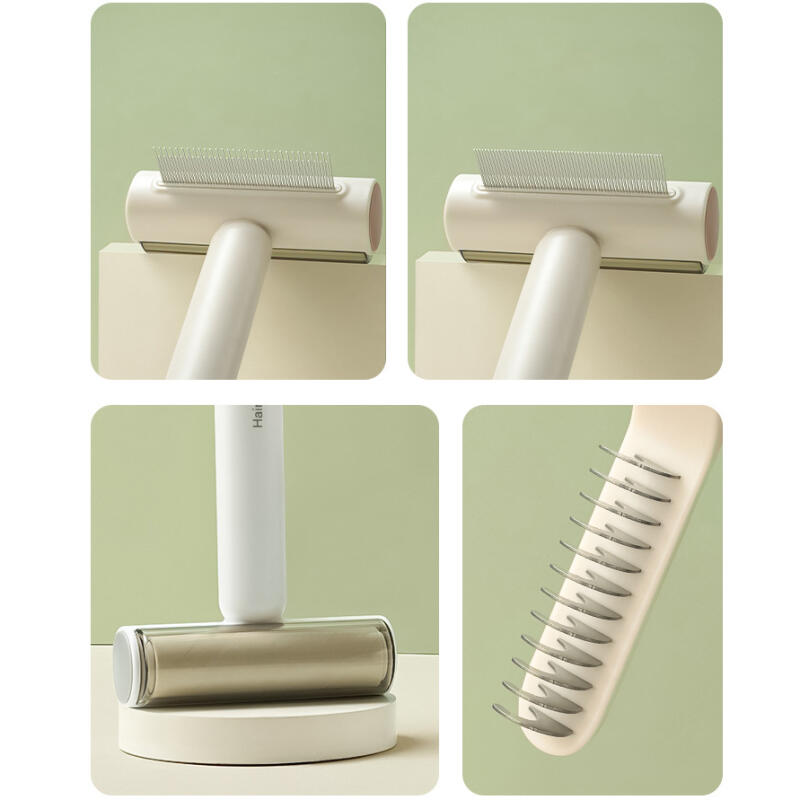 Professional 3 In 1 Pet Grooming Brush for Cats Deshedding Tool with Detangling Comb and Lint Roller Multi Function Hair Removal Tool for Pets