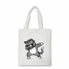 Dabbing Unicorn Panda Anime Shopper Bag Teenage Students Reusable Canvas Bag Handbag Bag Women's Shoulder Tote Bag Bolsas