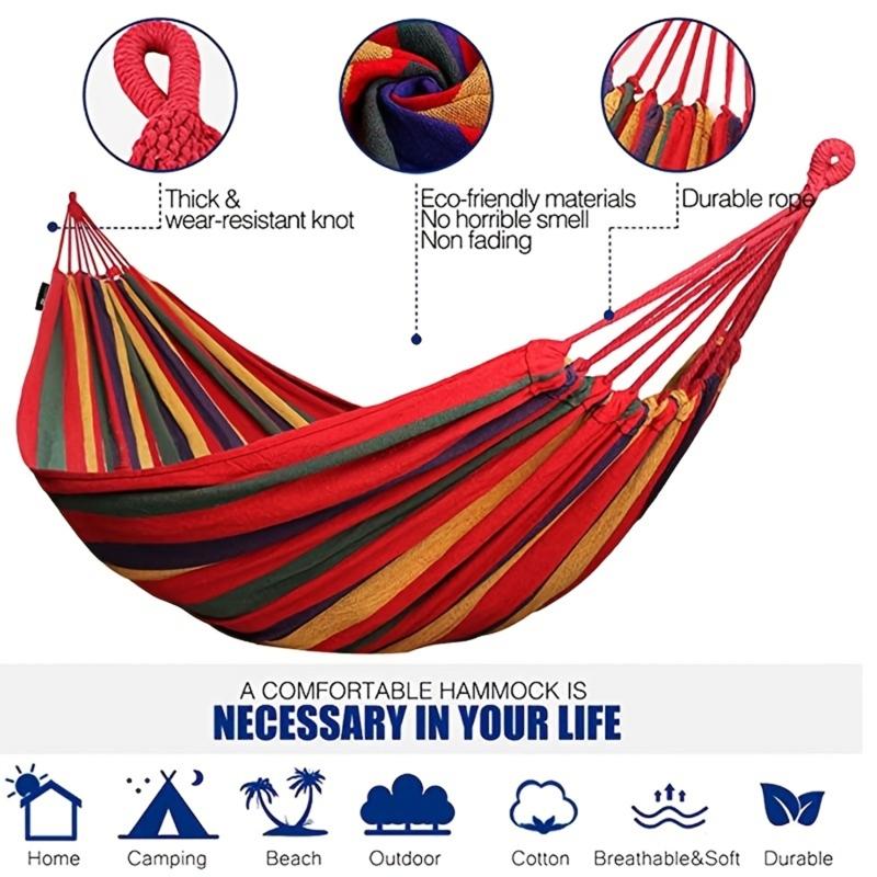 Single Person Portable Outdoor Camping Hammock With Nylon Color Hammock High Strength Parachute Fabric Hanging Bed