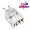 48 Вт USB зарядное устройство QC 3.0 Type C PD быстрая зарядка для iPhone 12 13 Max Samsung S21 Xiaomi мобильный телефон EU/US вилка настенное зарядное устройство