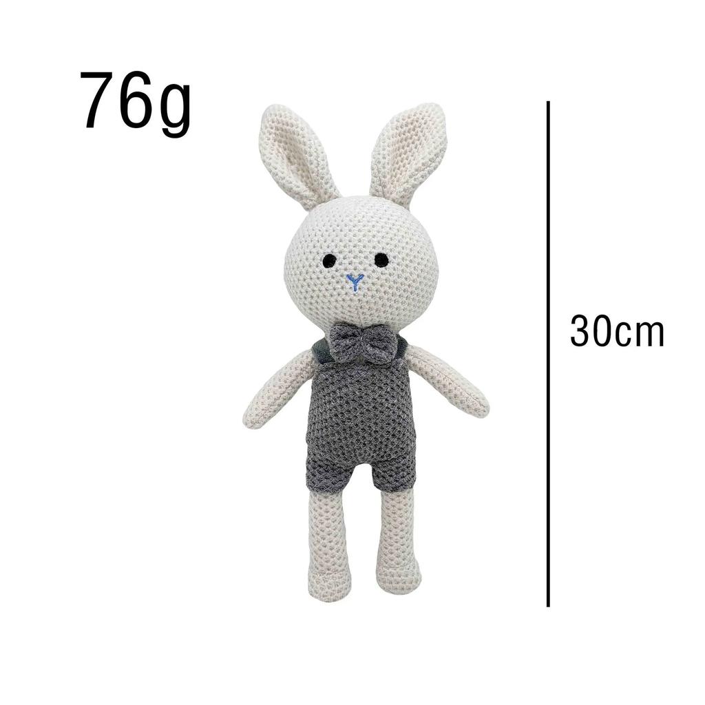 Crochet Animals Plush Stuffed Bunny Monkey Dolls Cotton Knitted Plushies Rabbit Cuddle Toys Kids Early Educational Peluche Toy