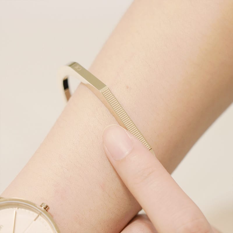 CALVIN KLEIN Stainless Steel Gold Plated Steel Trendy, Versatile, Fashion Bangle Women's 35000047