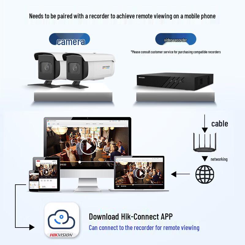 HIKVISION 4K 8МП Полноцветная уличная PoE камера видеонаблюдения с направлением вверх