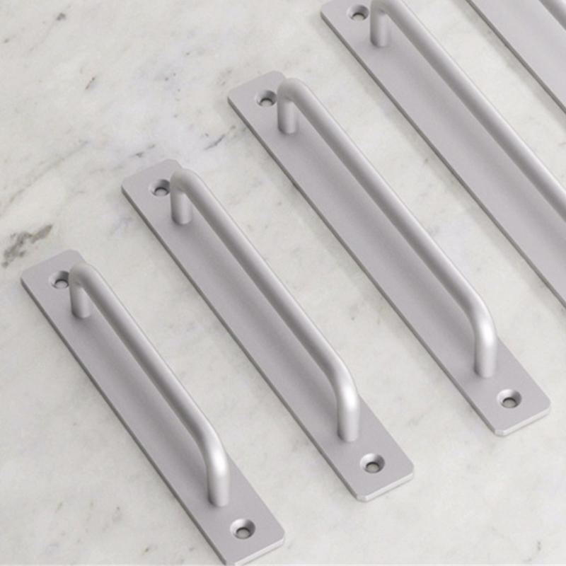 Pack of 2 Practical Sliding Door Handles Hole Center Aluminum Alloy with Mounting Screws for Indoor Outdoor Use