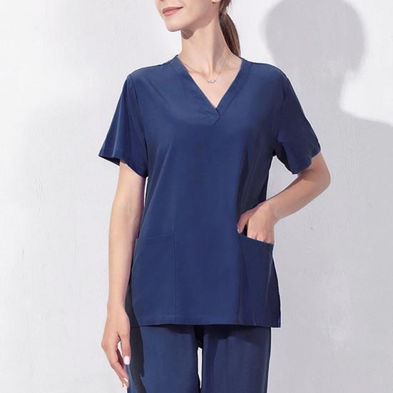 1 комплект, однотонная докторская рабочая одежда против морщин, профессиональная летняя стоматологическая форма для домашних животных, костюм для повседневного использования, рабочая одежда