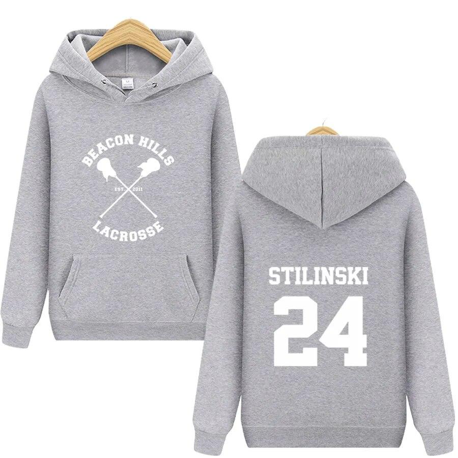 Teen Wolf Stilinski 24 с принтом, женские толстовки с длинными рукавами и карманами, повседневная уличная одежда, женская новинка, одежда
