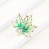 Women Brooch Sunflower Maple Leaf Apricot Leaf Clothes Pin Realistic Electroplated Polished Exquisite Prom Party Coat Shirt Dress Brooch