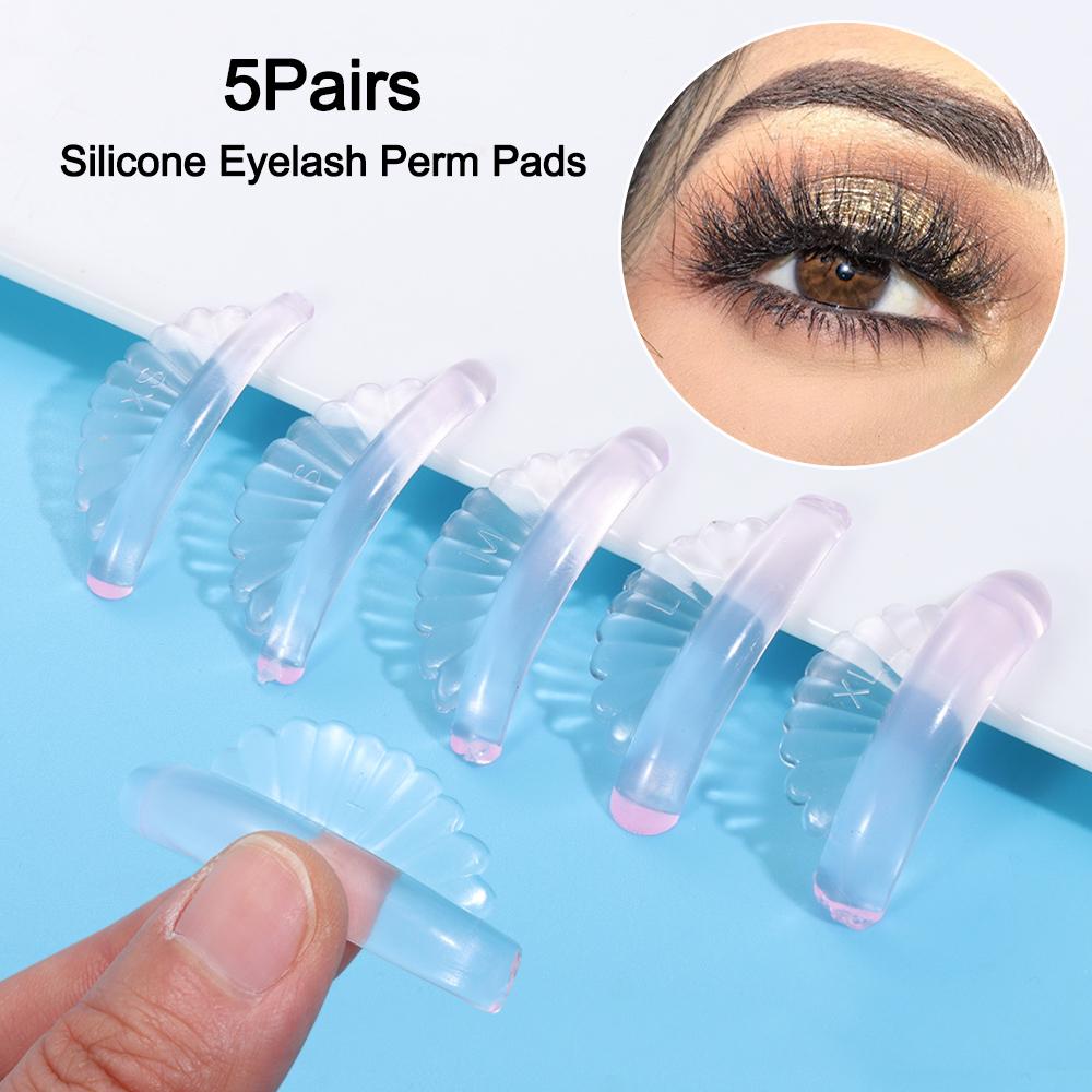 5Pairs Applicator Tools Silicone Eyelash Perm Pads Reusable Eyelash Lifting Shield Eyelashes