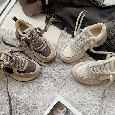 Кожаные туфли Forrest Gump Женская обувь Dad Shoes Весенняя новая повседневная обувь на платформе Женская спортивная обувь Tide