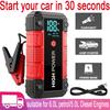 2500A Peak Car Jump Starter,for 6.0L Gas/5.0L Diesel Engines,with LCD Display, Dual USB Compatible and 12V DC PORT