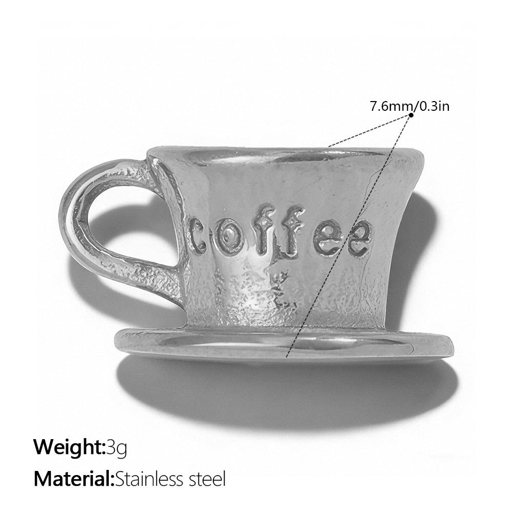Yori Stainless Steel Retro Coffee Pot Small Charms for Jewelry Making Supplies DIY Necklace Bracelet Making Accessories