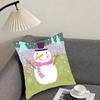 Snowman Cute Cushion Cover Pillowcase Ultra Soft Skin Friendly Fabric Cloud Like Comfort Concealed Zipper