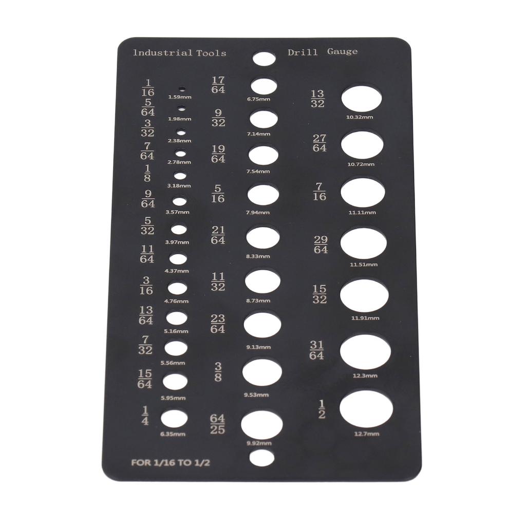 Калибр сверла 29 отверстий 1/16 до 1/2 дюйма десятичный метрический нержавеющая сталь сверло размер проверки для O