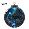 Unique Sea Life Christmas Presents Ocean Ball Ornament, Clear Acrylic Light-Up Creative Tree Accents Hanging Decoration for Xmas Tree, Holiday
