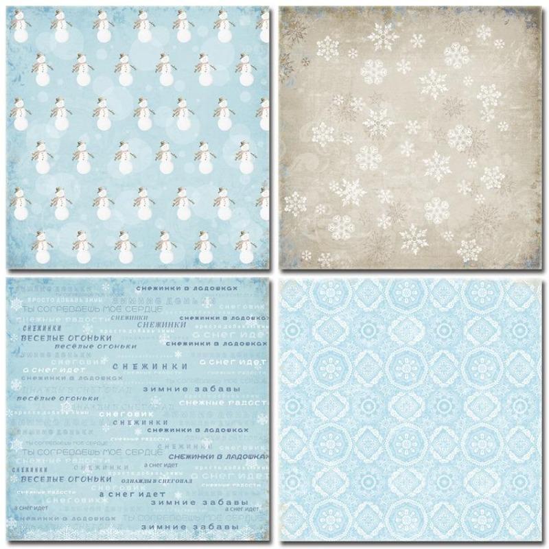 24 листа, зимняя история, сосна, рождественские поделки, бумажные подушечки, вырубные штампы, художественный фон, оригами, скрапбукинг, изготовление карт