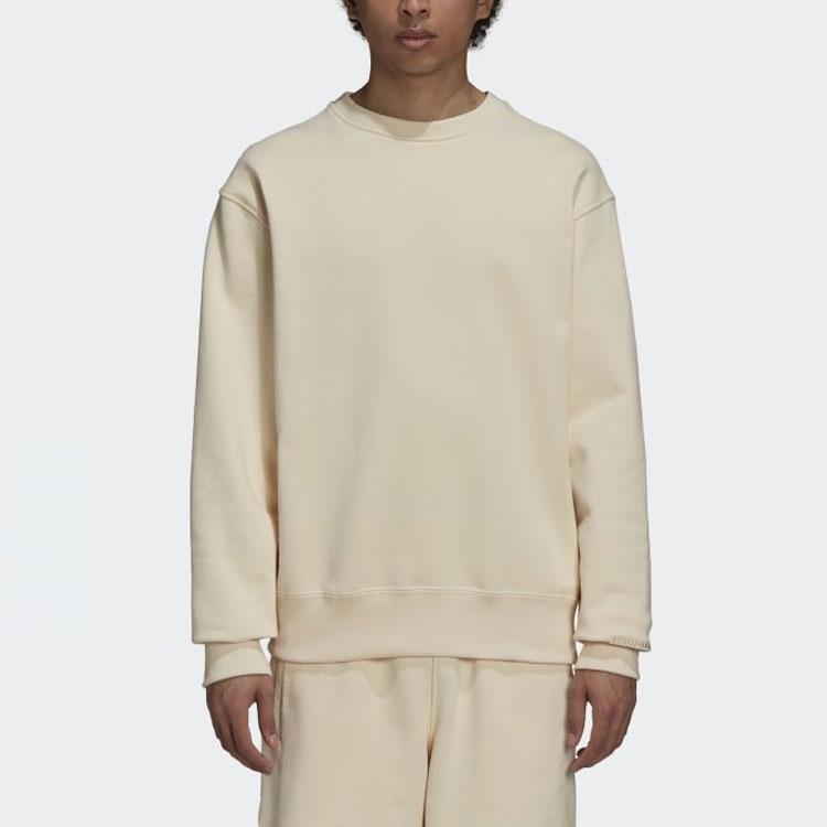 Adidas Originals Trefoil X Pharrell Williams Collaboration однотонный свитшот с круглым вырезом топы унисекс Off-White H58310
