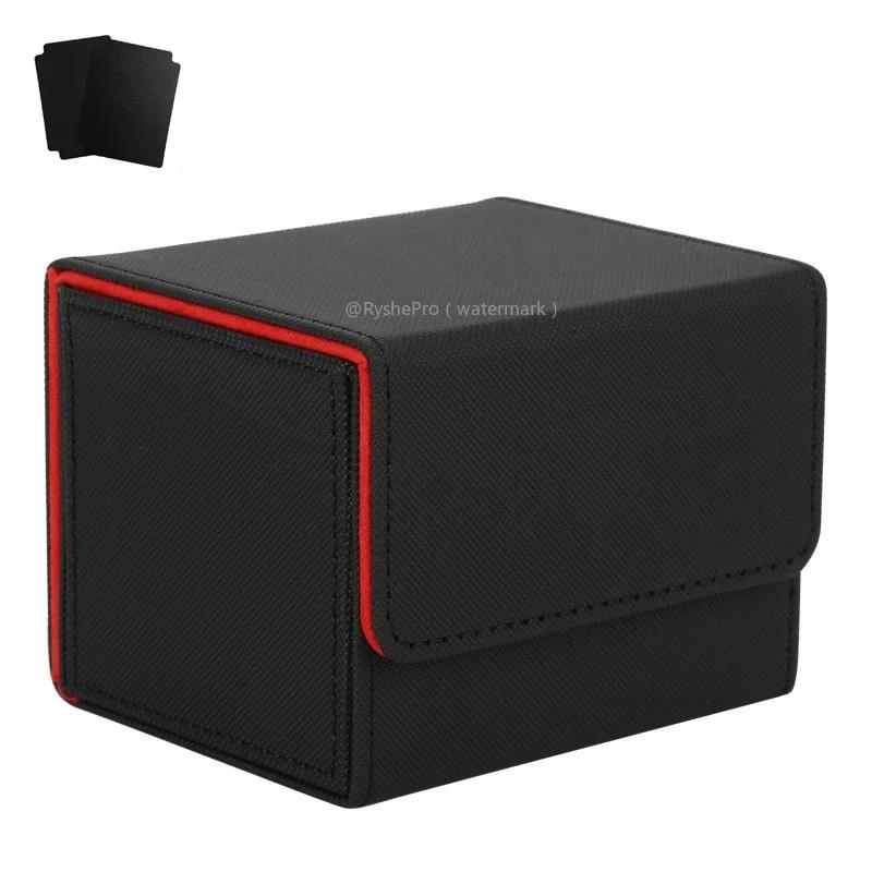 Commander Card Deck Box Fit 100+ Single Sleeved Card Storage Box Leather Magnet Magic Gathering Card Case for TCG CCG MTG Cards