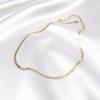 Summer Fashion Snake Bone Chain Simple Golden Glossy Chain Blade Chain Light Luxury Niche Necklace Neutral Style