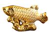 M Pro Feng Shui Dragon Fish and Arowana Ornament for Lucky, Lottery Winning, Business Prosperity, and Good Fortune, Gold