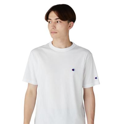 [C3fit] Футболка с коротким рукавом 100% хлопок Вышивка логотипа США Базовая C3-P300Z-010-L Белый