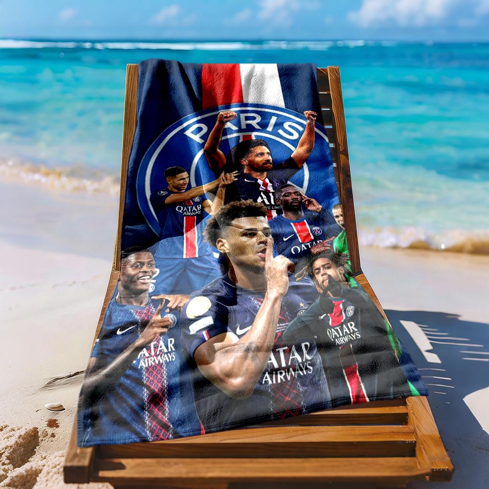 Paris Saint Germain Beach Towel Quickdry Soft Microfiber Comfortable Lightweight Perfect For Traveling Yoga Camping And Swimming