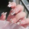 Nail Decoration Eye-catching Creative Shape Cubic Zirconia Sparkling 3D Bow-knot Nail Art Ornament
