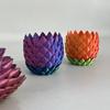 3D-печатный цветочный горшок в виде чешуи дракона с поддоном для комнатных и уличных растений, суккулентов, трав. Горшок-контейнер с дренажными отверстиями для дома, балкона, сада