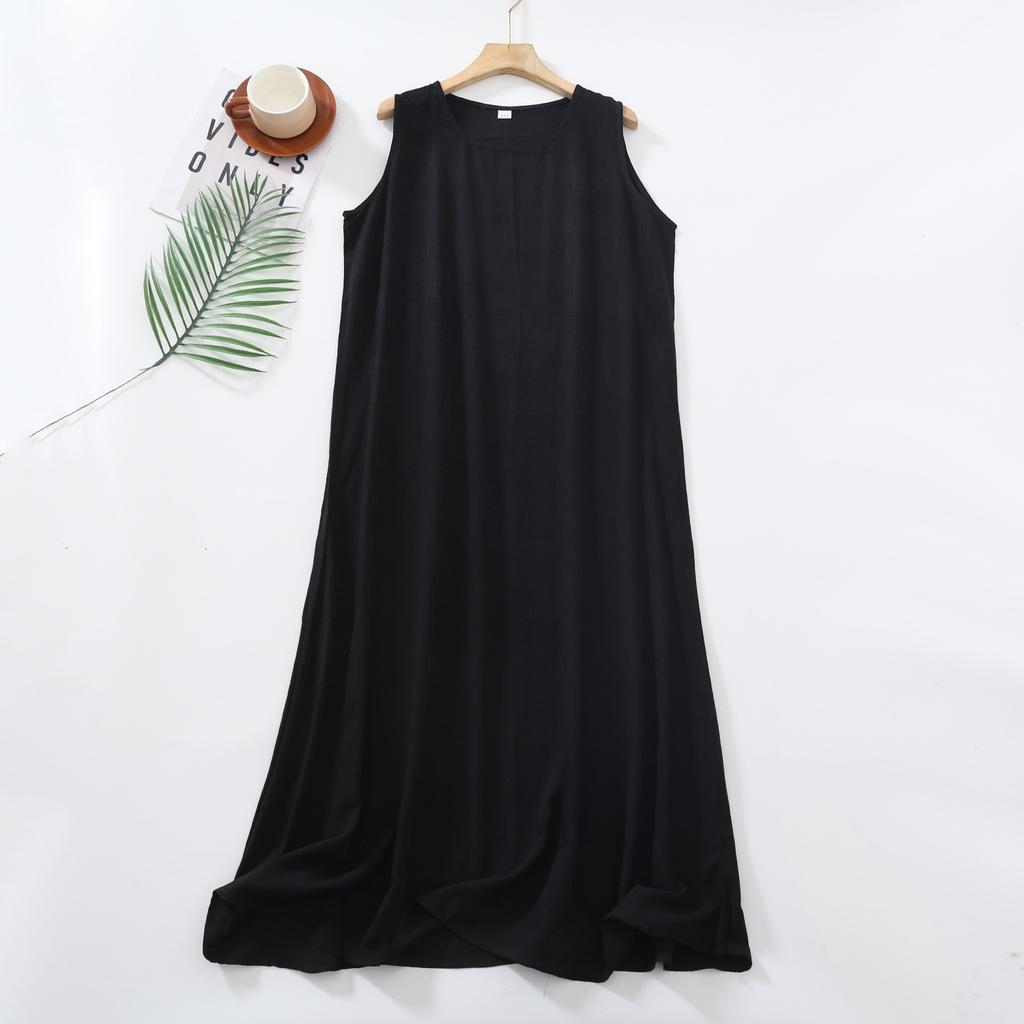 Хлопок Шелк Женский Топ Топ Повседневное Платье Хлопок Однотонные Тонкие Пляжные Платья