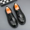 Весна Роскошный Дизайнерский Бренд Туфли Мужская Обувь Толстая Подошва Платформа Повседневные Оксфорды Низкий Каблук На Шнуровке Круглый Носок