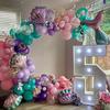 SummerMermaid Theme Arch Balloons Garlands Under The Sea Mermaid Ballon Happy Birthday Party Decor Kids Girls Balon