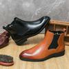 2025 Высококачественные мужские ботинки Стильная мужская обувь Толстая подошва Мужские повседневные ботинки Натуральная кожа Мужские туфли для свадебного платья