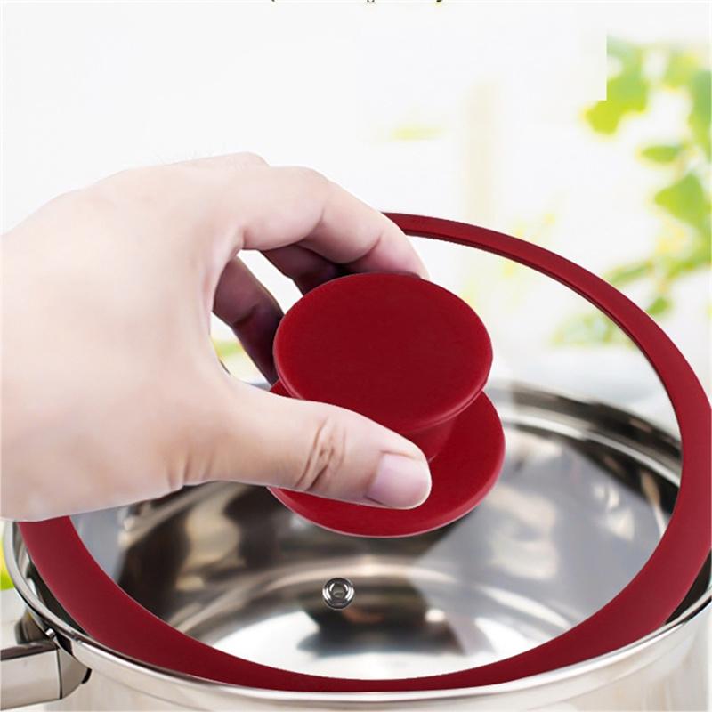 Pot Lid Knob Handle Universal Silicone Cookware Cover Knobs Casserole Kettle Cover Holding Handle Insulated Heat-Resistant Replacement Pot Cover Cap