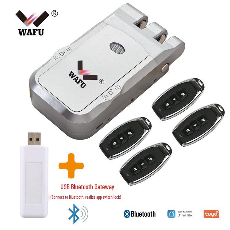 Home Electronic Induction Sliding Door Lock - Invisible Anti-theft, Wireless Card Swipe, Electric Control, Integrated Access Control Lock.