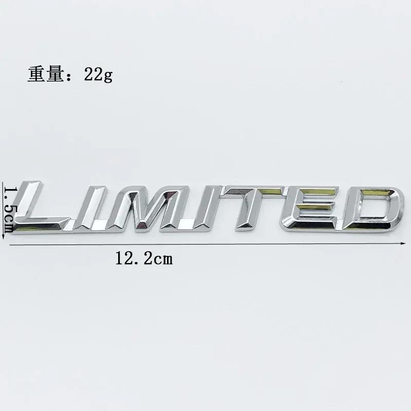 3D Metal LIMITED Letters Rear Trunk Emblem Sticker Car Side Fender Badge Decals For Toyota Highlander Accessories HH0