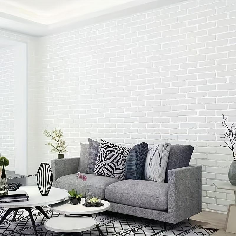 Ретро 3D Культурный Кирпич Обои Симуляция Белый Кирпичный Узор Кирпич Ресторан Парикмахерская Магазин Одежды Фоновые Обои