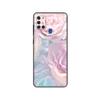 Черный чехол из ТПУ для Samsung Galaxy A50 50S A30S A10 A01 A11 A21S A31 A41 A51 A71 M21 M30S S10 LITE Красная бабочка на цветке розы