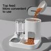 Tntegrated Automatic Cat Feeder Set Water Dispenser Gravity Food Storage Container for Cats and Dogs Feeder and Waterer 2 Styles