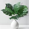 Искусственные растения Лист монстеры Зеленые пальмовые листья Длинная ветка Тропическое зеленое растение Сад Гостиная Спальня Балкон Украшение