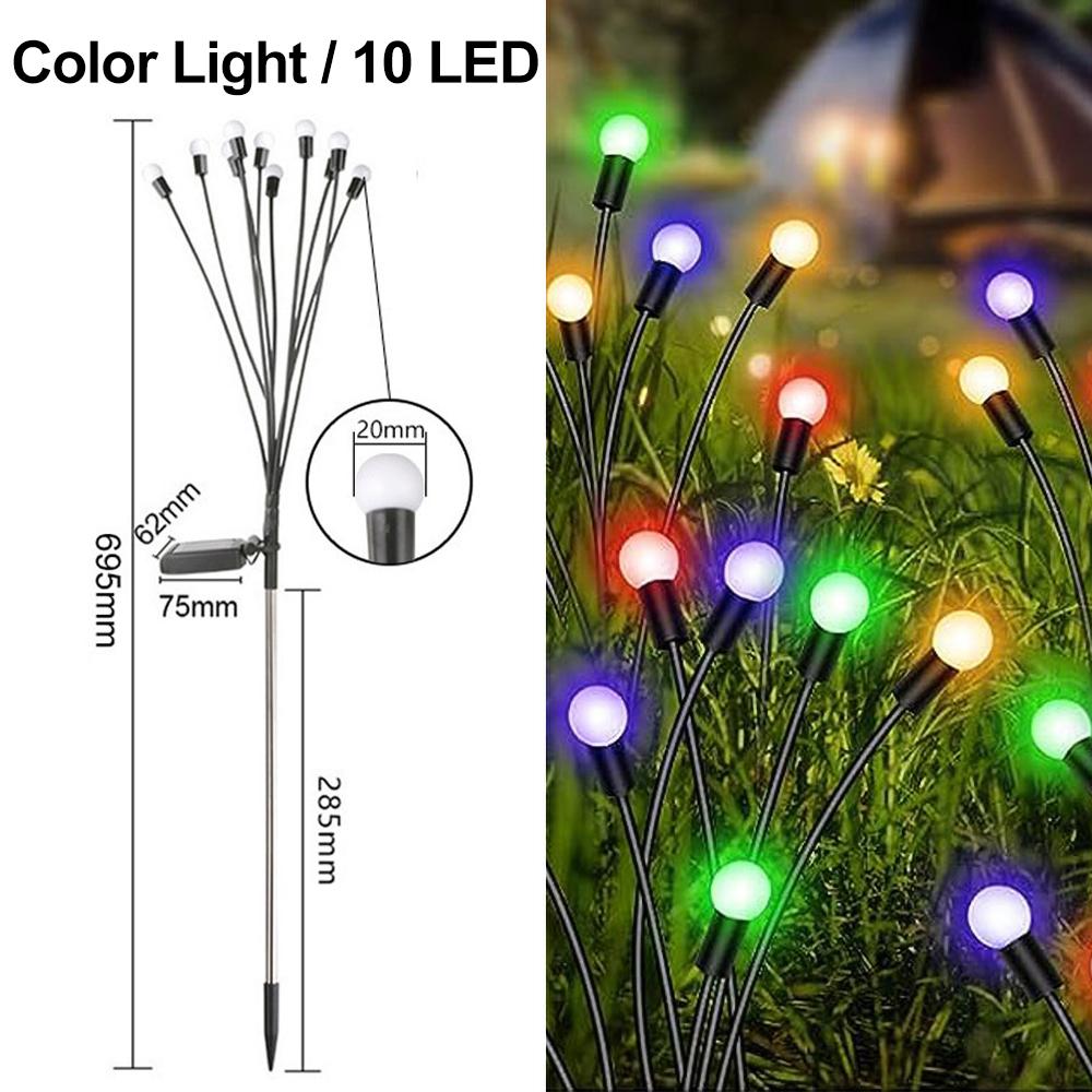 Солнечные светодиодные фонари, уличный светлячок, пейзажная лампа, украшение сада, водонепроницаемый домашний газон, фейерверк, Рождественская терраса, декор для балкона