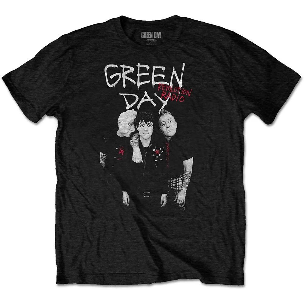 Men's Green Day Red Hot T-shirt Medium Black