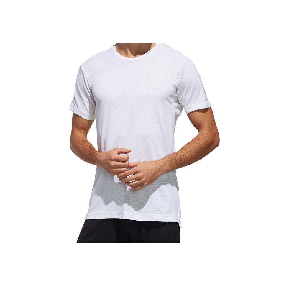 Adidas Быстросохнущая теннисная спортивная футболка с коротким рукавом для мужчин, цвет розовый белый DQ2932