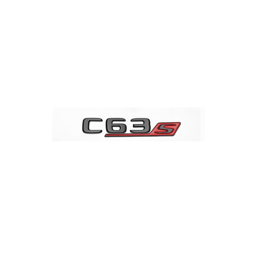3D Chrome Black Letters C63s V8 Biturbo ABS Emblem for Mercedes Benz AMG C63s Coupe Car Side Fender Trunk Nameplate Logo Sticker