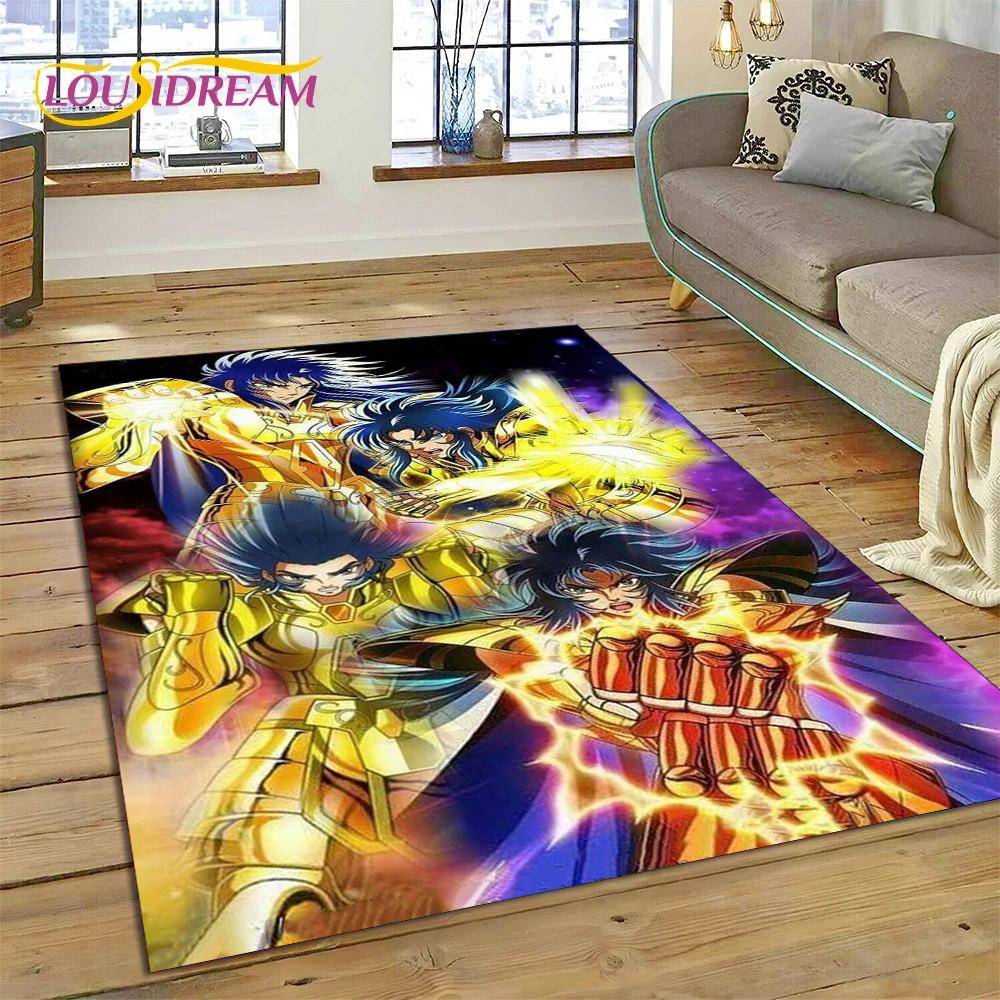 Мультяшный Saint Seiya 3D Ретро Аниме Ковер для Гостиной Спальни Домашнего Декора, Напольный Коврик Нескользящий для Дивана Придверный Коврик Подарок Детям