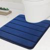 Memory Foam Toilet Bath Mat Memory Foam Rugs U-Shaped Absorbent & Soft Machine Wash and Easier to Dry
