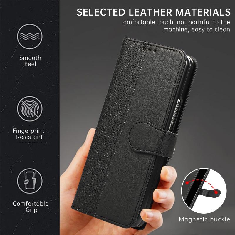 Кожаный чехол-книжка для Samsung Galaxy Z Fold 7 6 5 4 3 5G Fold7 Fold6 Fold5 Кошелек с держателем для карт Защитный чехол