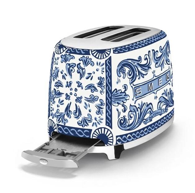 Тостер Smeg Blu Mediterraneo 2 ломтика (TSF01DGBEU)