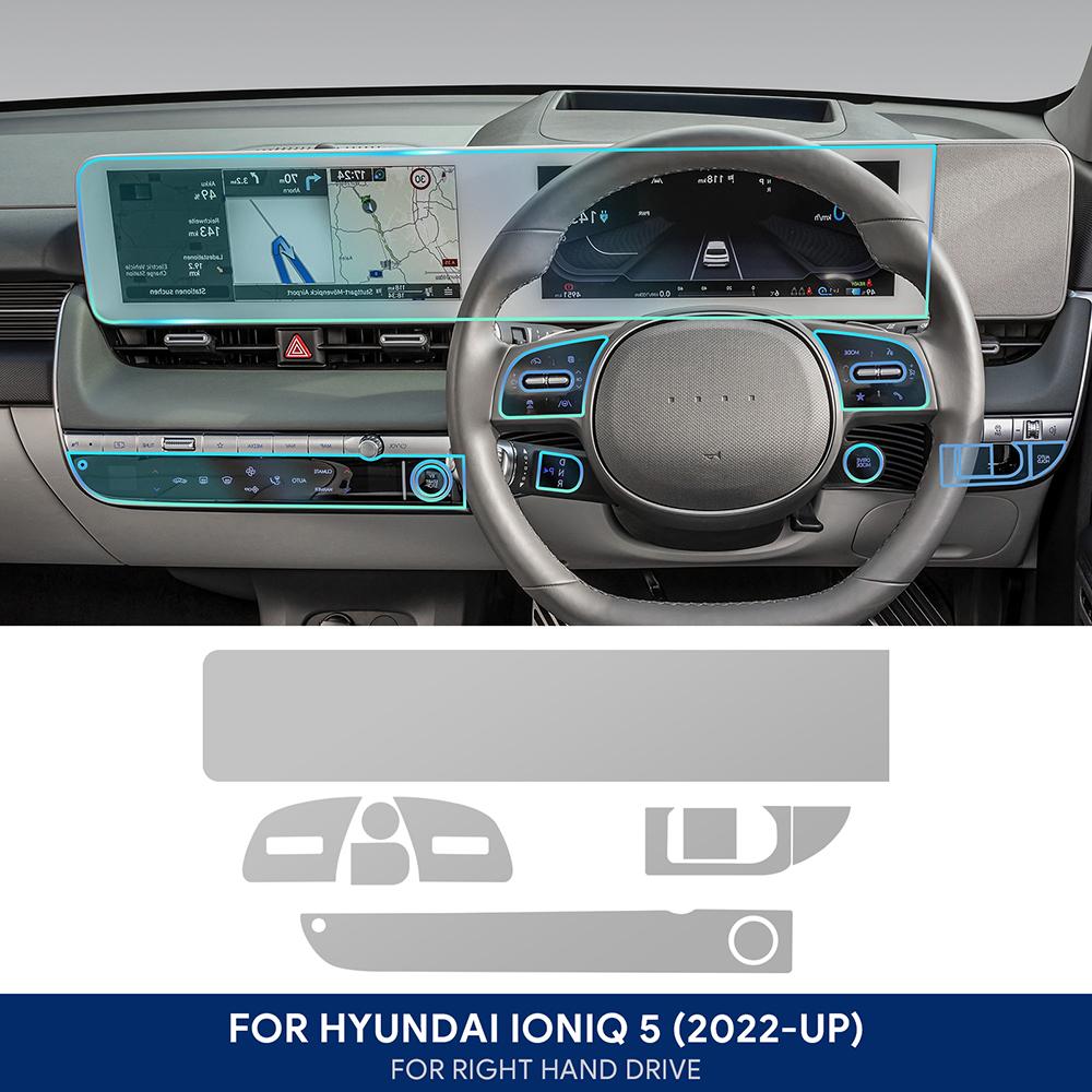 TPU Screen Protector film For Hyundai IONIQ 5 2022 2023 2024 2025 2026 Car GPS Navigation Touch Display interior Accessories