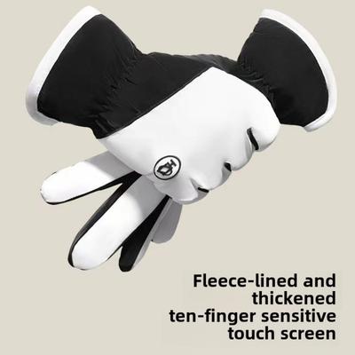 Зимние лыжные перчатки для мужчин и женщин Новый велосипедный стиль Теплые и плюшевые Ветрозащитные и морозостойкие Сенсорный экран