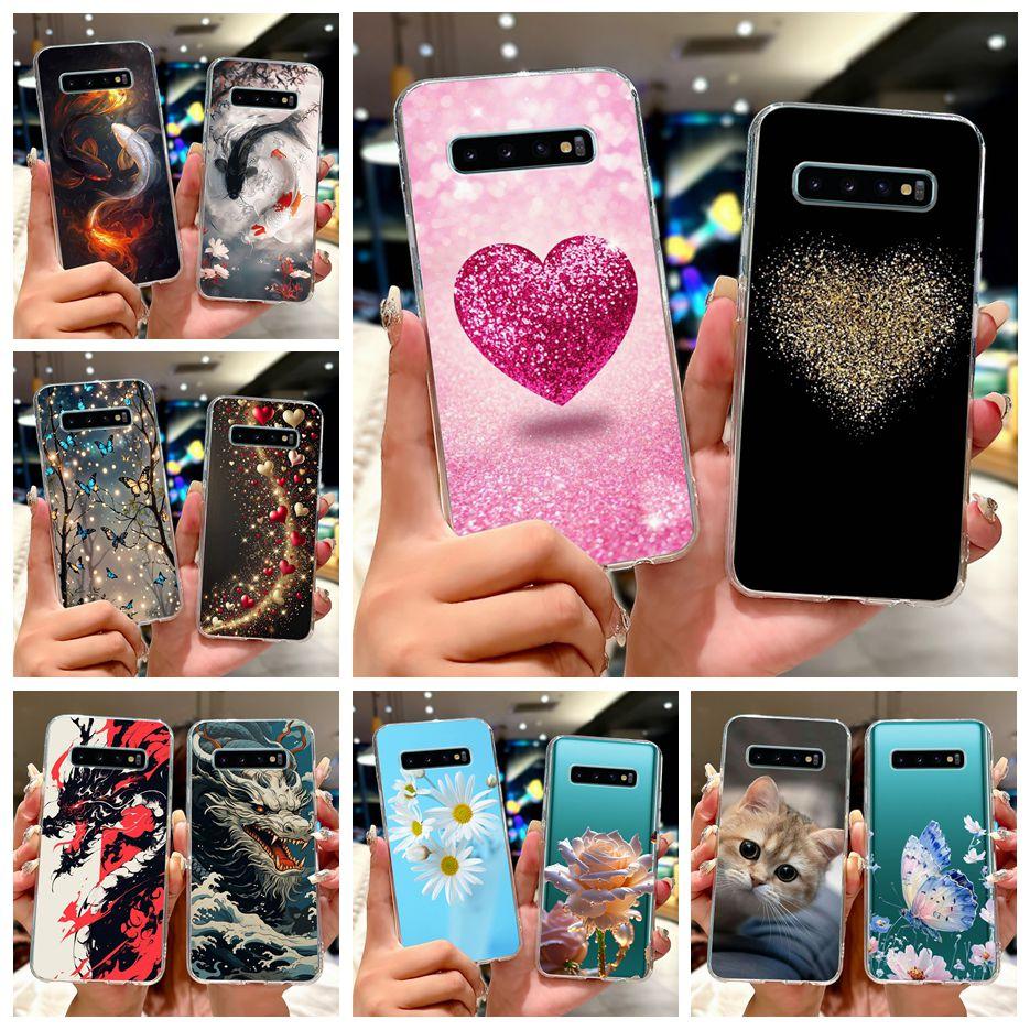 Для Samsung Galaxy S10 S10e S10+ Чехол Роскошный Чехол с Рисунком Сердечка Мягкий Тонкий Чехол для Телефона Для Samsung S10 Plus S 10 S10e Fundas