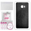 apgo Protective Skin Sticker for the Back Compatible with Kruger&Matz Move 6S, Wrap Film, Foil, Vinyl - Pattern Black Leather